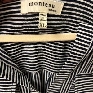 XL Monteau Black and White Striped Dress